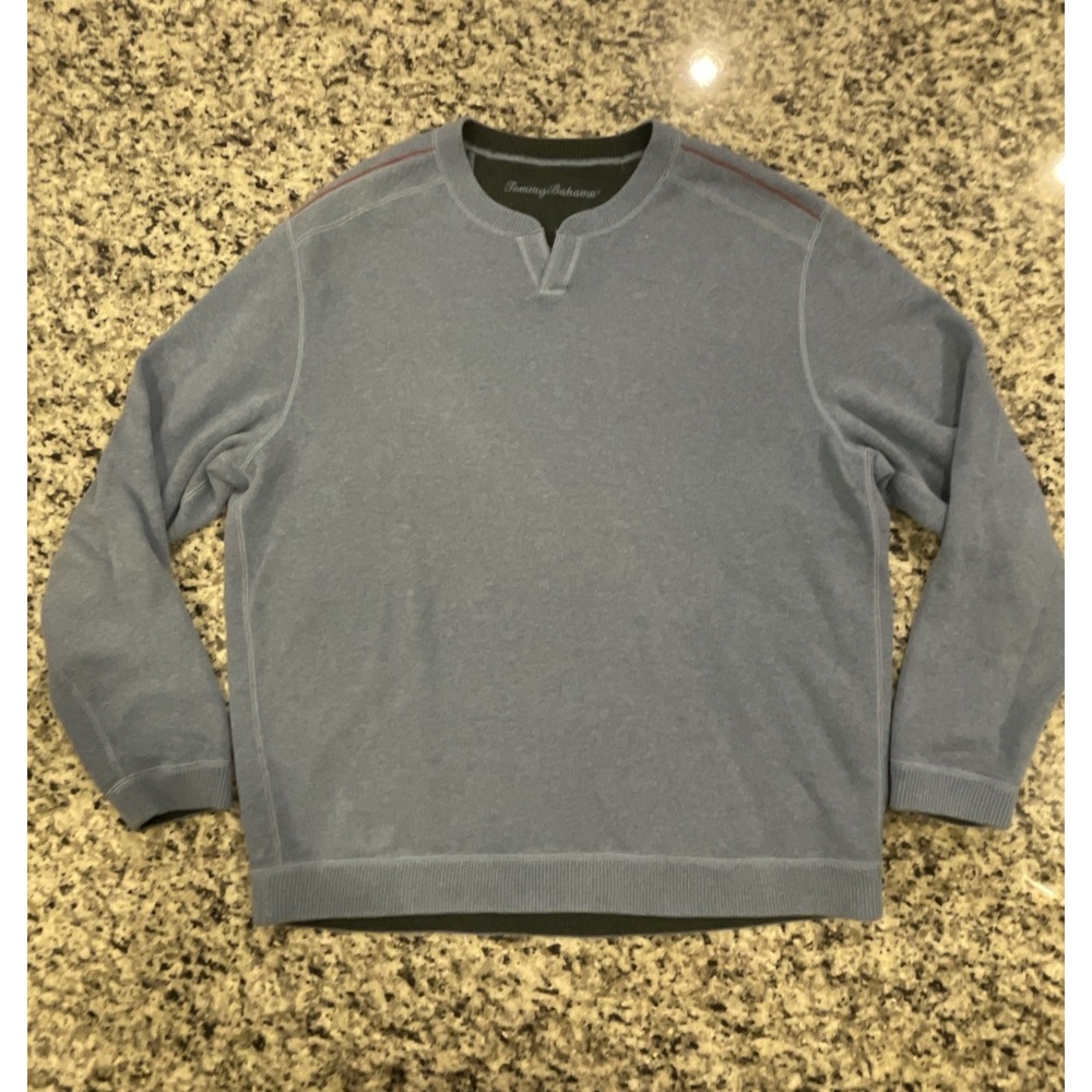 Tommy Bahama Sweater Mens XL Long Sleeve Pullover Blue #633